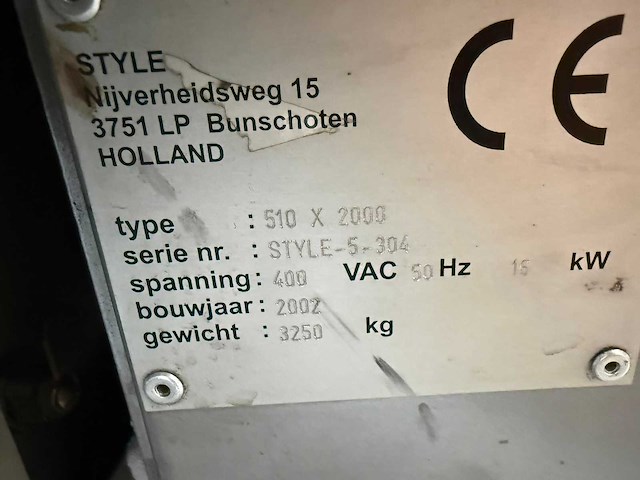 2002 styl 510x2000 cnc-draaibank - afbeelding 2 van  10