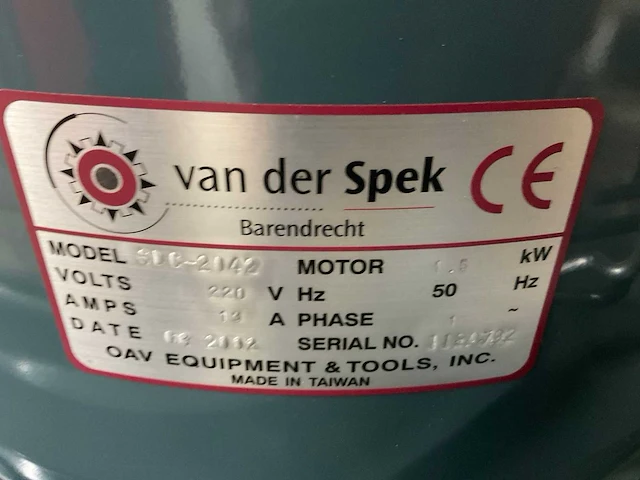 2002 van der spek sdc-2042 stofafzuiging - afbeelding 5 van  5