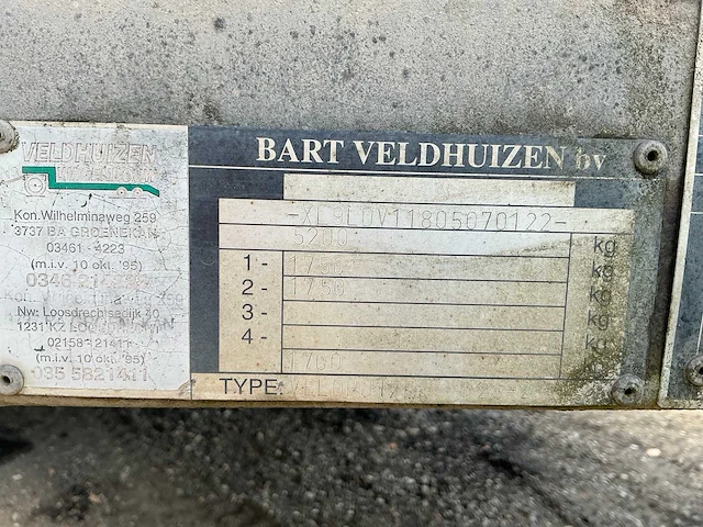 2002 veldhuizen p29-2 be kuiplader aanhangwagen - afbeelding 22 van  31