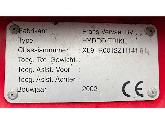 2002 vervaet hydro trike zelfrijdende mestverspreider - afbeelding 24 van  39