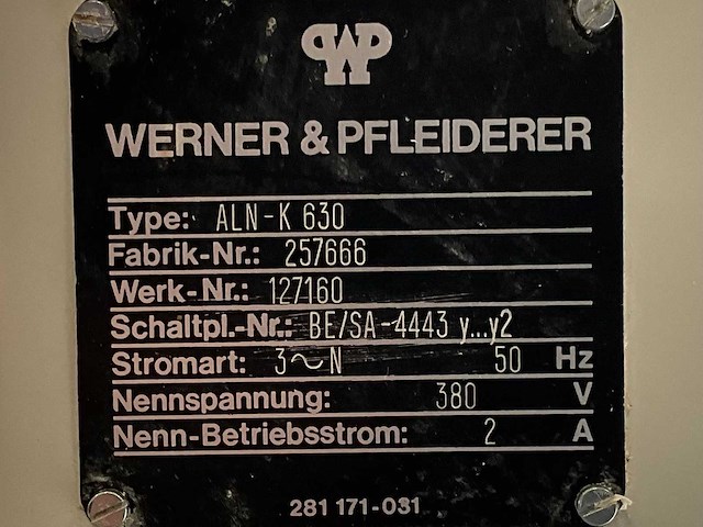 2002 werner & pfleiderer mus + elr 680 w + aln-k 630 kleinbroodstraat 5-rijig - afbeelding 28 van  35