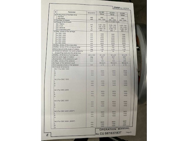 2002 zmm cu 637 dbc3000 universele draaibank - afbeelding 8 van  26