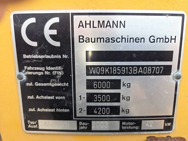 2003 ahlmann al85t shovel - afbeelding 20 van  30