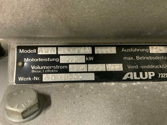 2003 alup agk luchtcompressor - afbeelding 12 van  12