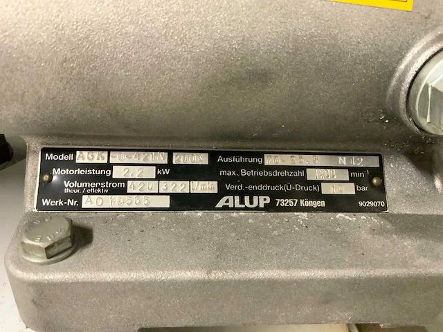 2003 alup agk luchtcompressor - afbeelding 4 van  12