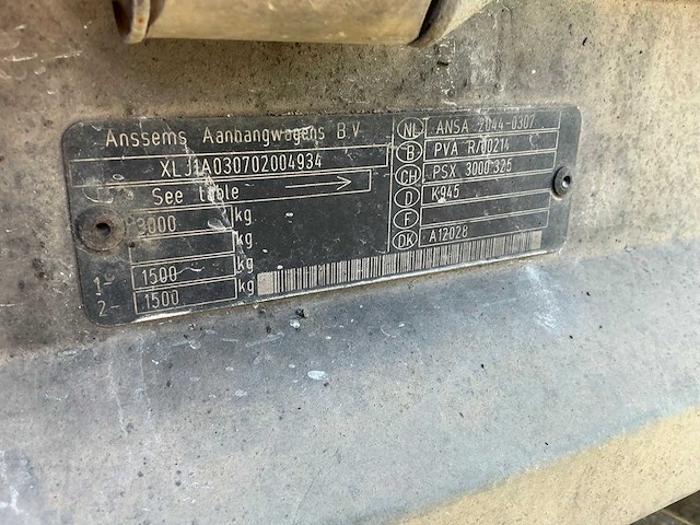 2003 anssems psx2 aanhangwagen - afbeelding 4 van  7