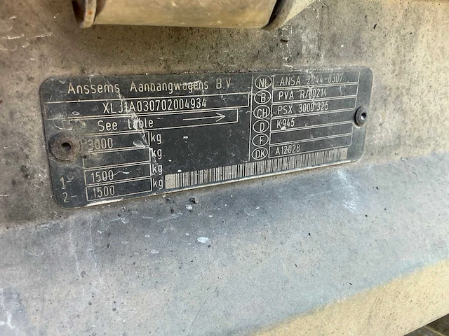 2003 anssems psx2 aanhangwagen - afbeelding 4 van  7