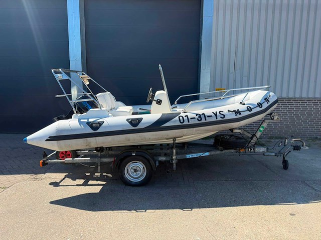 2003 astillero lumar 440 rib boot + buitenboordmotor + trailer - afbeelding 9 van  11