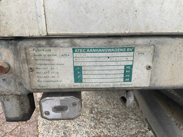 2003 atec p20 p20 var.b plateau aanhangwagen - afbeelding 1 van  5