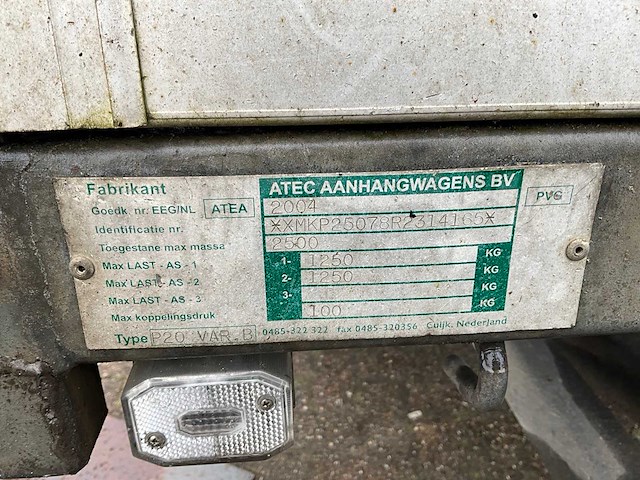 2003 atec p20b aanhangwagen - afbeelding 5 van  13