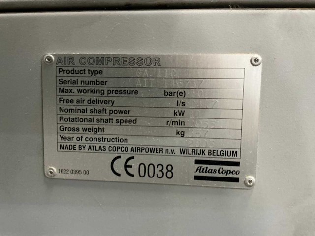 2003 atlas copco ga11cff schroefcompressor - afbeelding 6 van  9