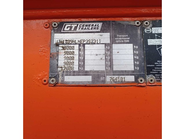 2003 benalu t39nlnep silo oplegger (75165-115) - afbeelding 8 van  9