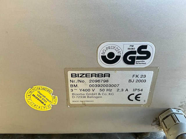 2003 bizerba fk23 bevroren vleessnijmachine - afbeelding 13 van  13