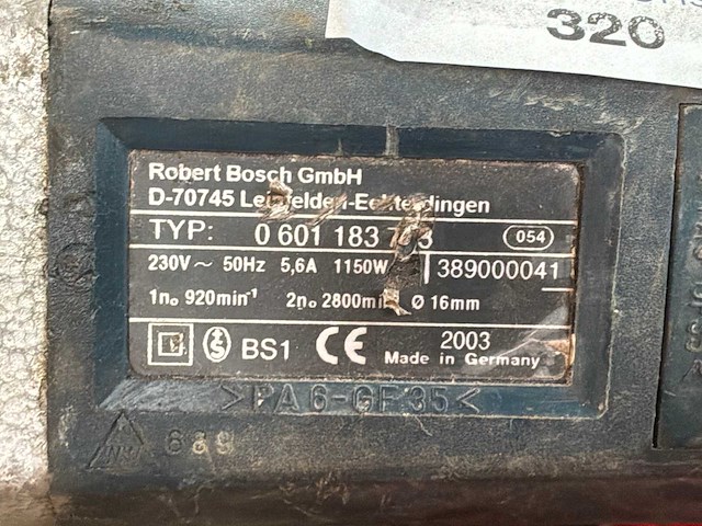 2003 bosch gsb 90-2e diamantboormachine - afbeelding 3 van  4