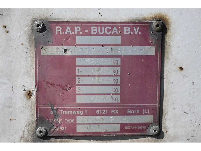 2003 buca bcozs-2/16 dieplader - afbeelding 18 van  21