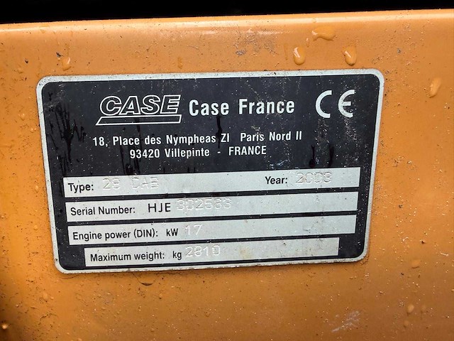 2003 case 28 cab - minigraafmachine - afbeelding 2 van  10