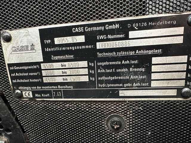 2003 case cs94 vierwielaangedreven landbouwtractor - afbeelding 5 van  13