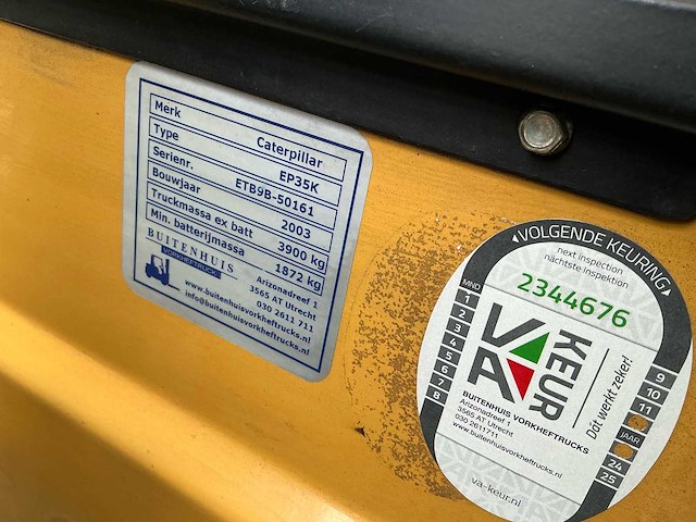 2003 caterpillar ep35k vorkheftruck - afbeelding 22 van  23