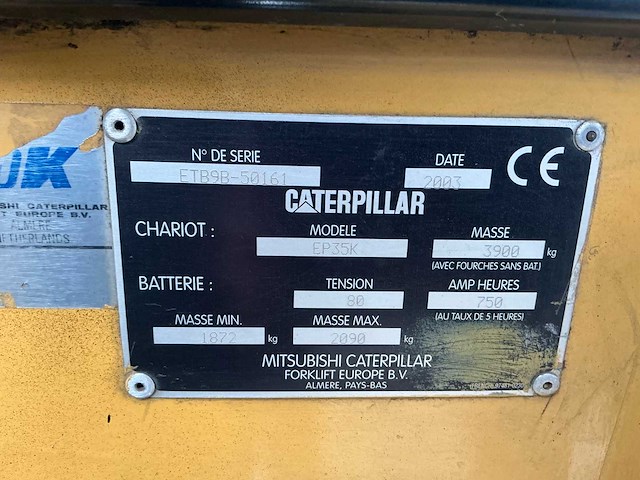2003 caterpillar ep35k vorkheftruck - afbeelding 16 van  23