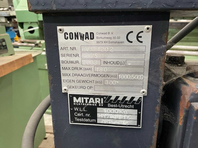 2003 conwad hva1202 hydraulische klem - afbeelding 4 van  4