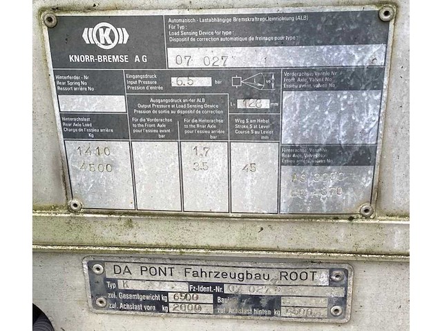2003 da pont k 07027 oplegger - afbeelding 13 van  29