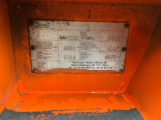 2003 dantruck 8445dg2 vorkheftruck - afbeelding 22 van  31