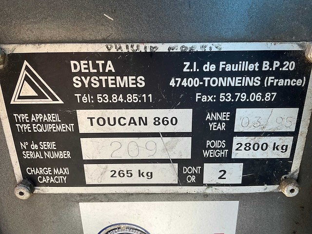 2003 delta systems toucan 860 hoogwerker - afbeelding 14 van  21
