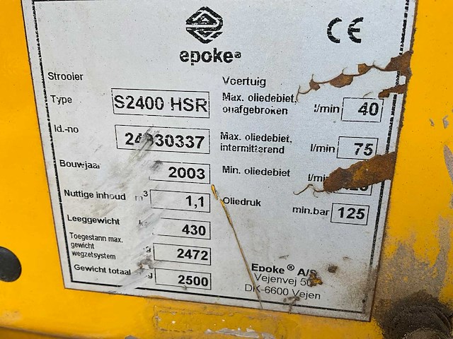 2003 epoke s2400hsr zoutstrooier - afbeelding 3 van  11