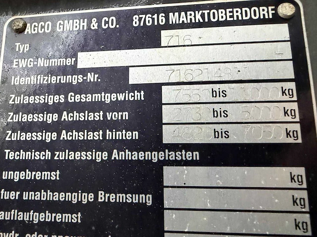 2003 fendt favorite 716 vario vierwielaangedreven landbouwtractor - afbeelding 6 van  14