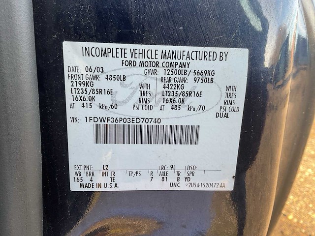 2003 ford f-350 xl super duty stake bedrijfswagen - afbeelding 6 van  16