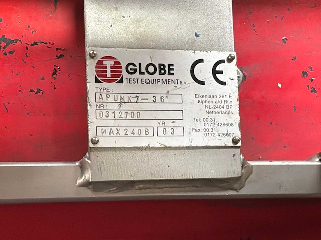 2003 globe apumk7-36 hydraulische test unit - afbeelding 7 van  8
