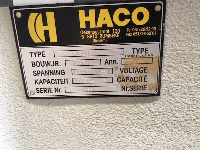2003 haco hsl 4008 guillotine schering - afbeelding 4 van  7