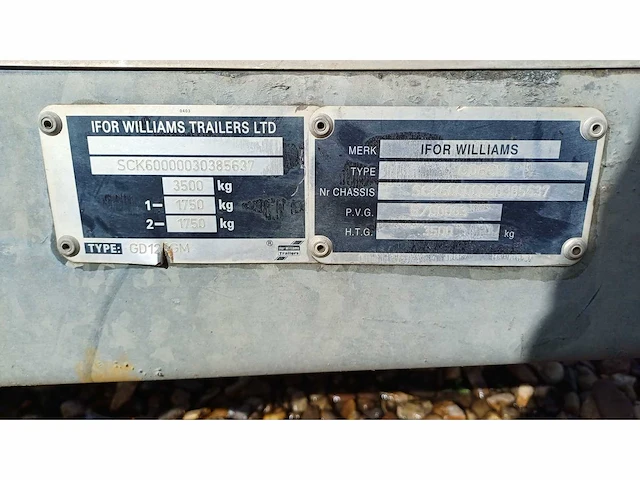 2003 ifor williams gd126gm machinetransporter – 3.500 kg – oprijklep - afbeelding 7 van  7