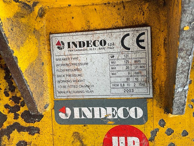 2003 indeco up 121 hydraulische breek/sloophamer, “cw05” - afbeelding 5 van  5