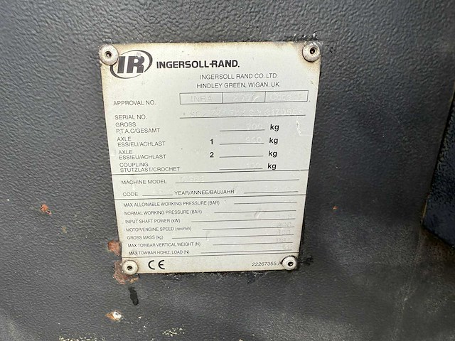 2003 ingersoll-rand w902 luchtcompressor - afbeelding 16 van  23
