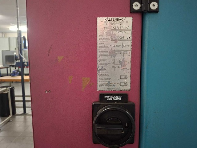 2003 kaltenbach kbr 371 na metalen horizontale lintzaagmachine - afbeelding 19 van  25