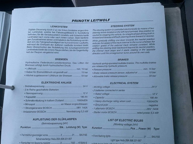 2003 leitwolf prinoth s-w1200m pistebully met sneeuwfrees en schuif - afbeelding 67 van  68