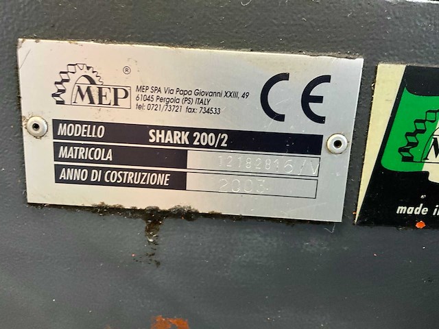 2003 mep shark 200/2 horizontale bandzaagmachine - afbeelding 3 van  11