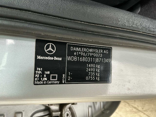 2003 mercedes-benz a-klasse 140 elegance personenauto - afbeelding 19 van  26
