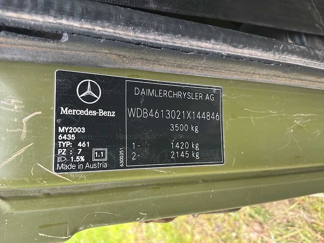2003 mercedes g-klasse legervoertuig - afbeelding 43 van  48