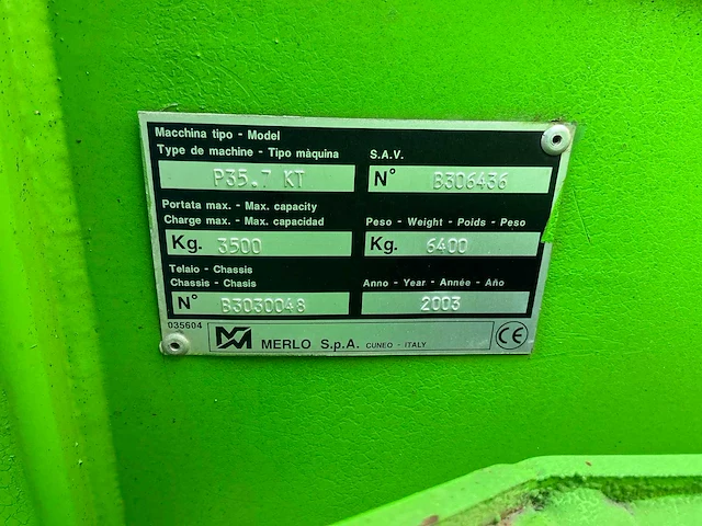 2003 merlo p35.7 kt verreiker - afbeelding 39 van  39