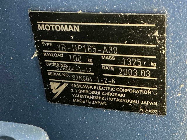 2003 motoman tsl-2000sn industriële robot - afbeelding 16 van  16