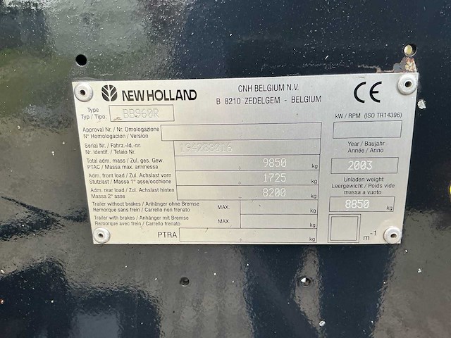 2003 new holland bb960r balenpers - afbeelding 27 van  27