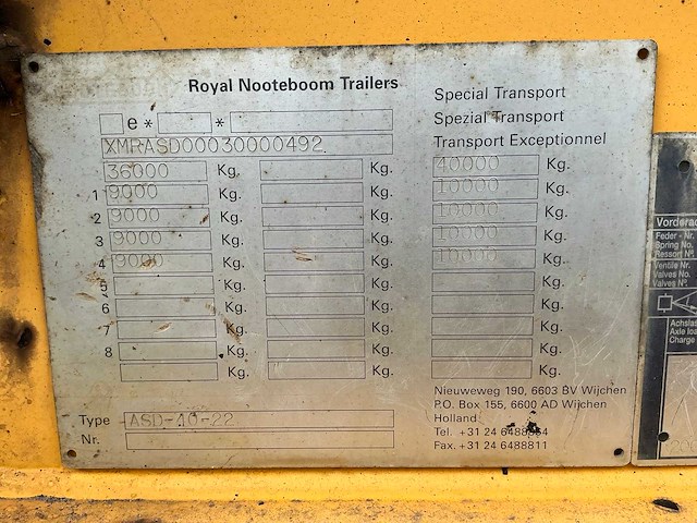 2003 nooteboom asd-40-22 dieplader - afbeelding 21 van  29