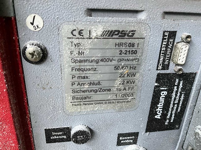 2003 psg hrs08 hot runner controller - afbeelding 2 van  2