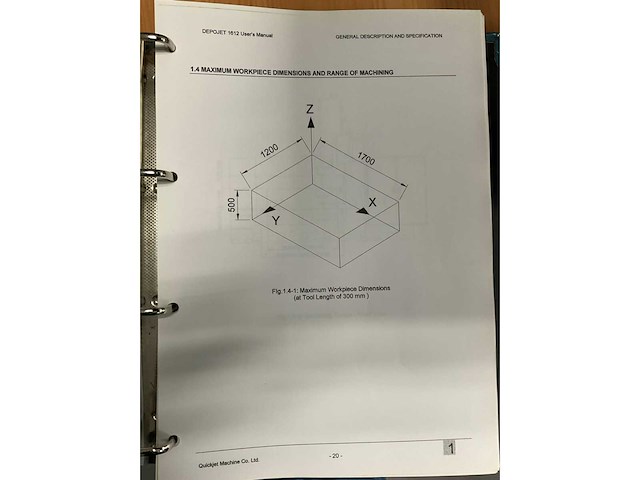 2003 quick jet depo jet av 1612 cnc verticale bewerkingscentra - afbeelding 8 van  17