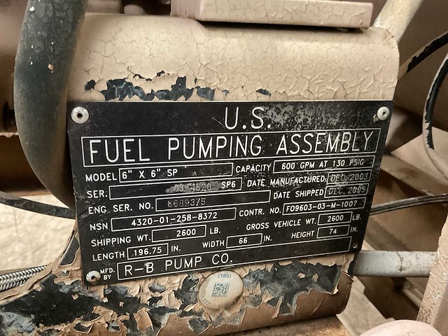 2003 r-b pump co 6”x6” sp pompunit - afbeelding 1 van  10