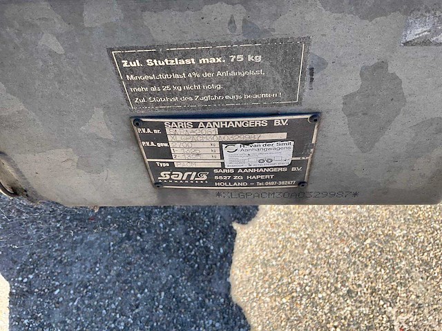 2003 saris aanhangwagen - afbeelding 5 van  14