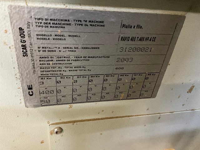 2003 sicar rapid 400 vlakbank - afbeelding 7 van  7