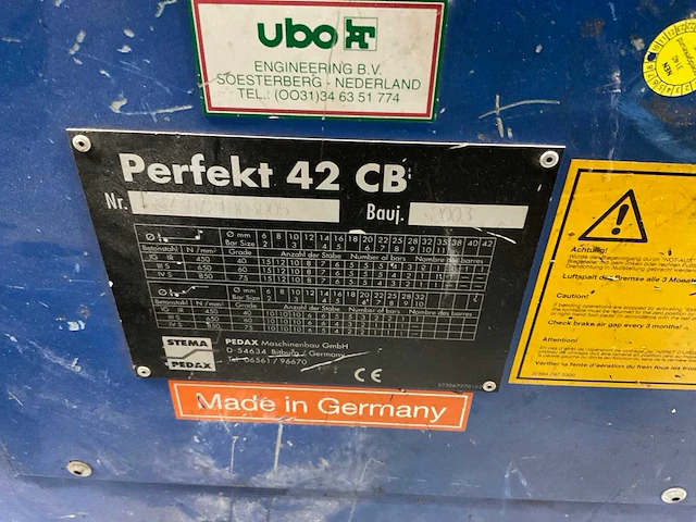 2003 stema pedax perfekt 42 cb b uigmachine - afbeelding 4 van  8